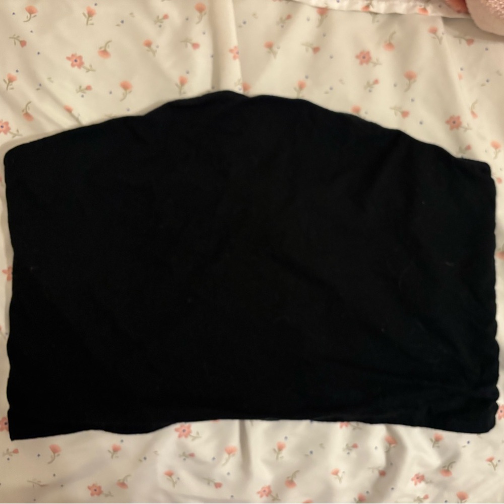 Black Strapless Top